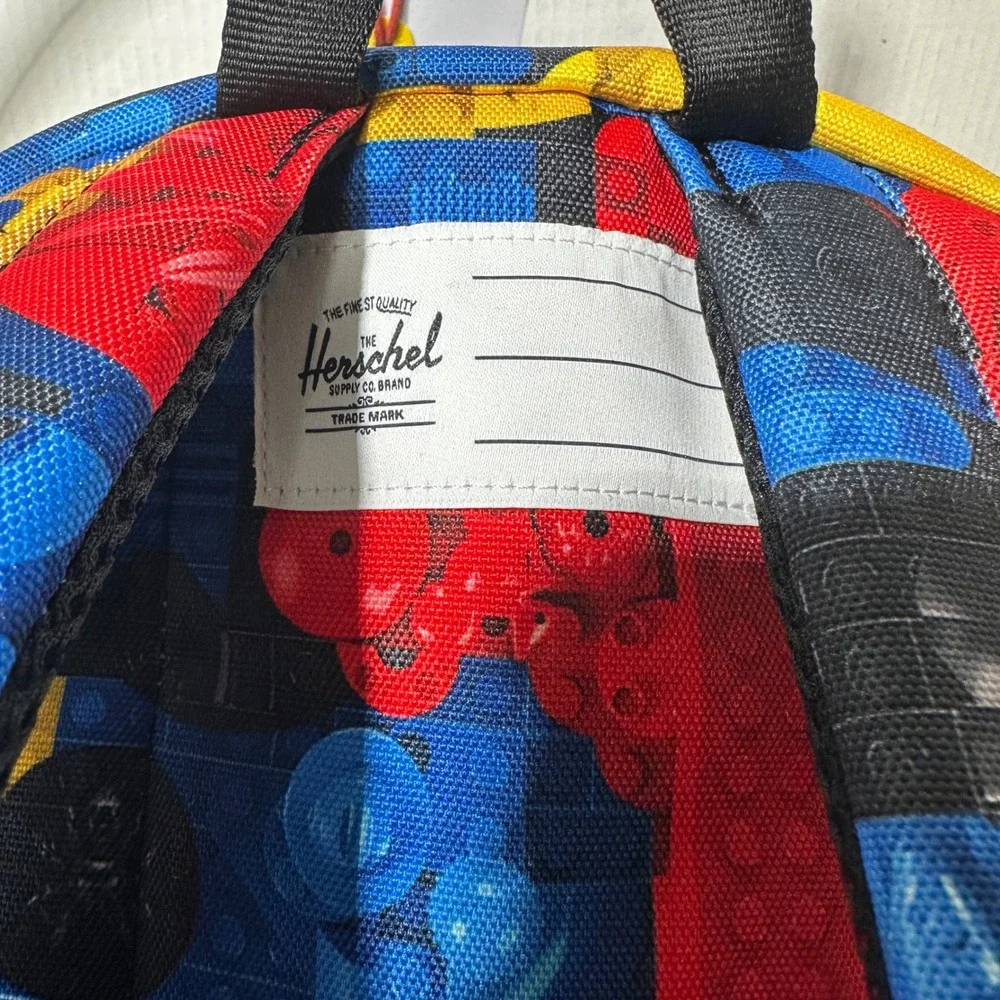 Herschel Supply Co LEGO Collection Backpack‎ Blue Red Yellow Brick Print